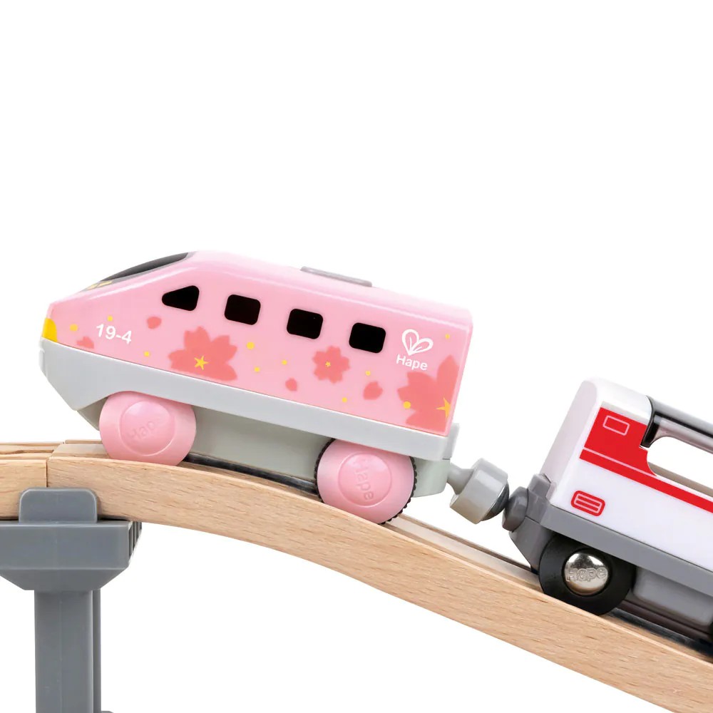 Locomotiva electrica cu magnet Hape Inter City Loco Roz - poza 3