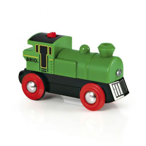 Locomotiva mica verde cu baterii 33595 Brio - poza 3