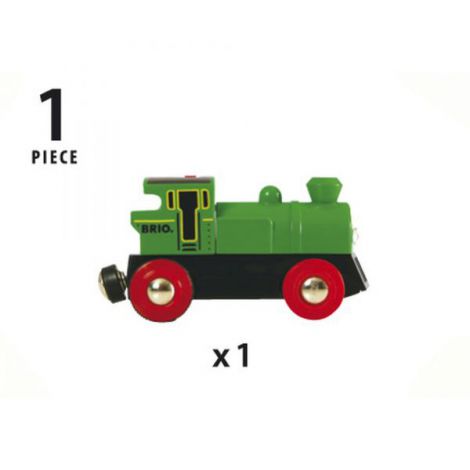 Locomotiva mica verde cu baterii 33595 Brio - poza 4