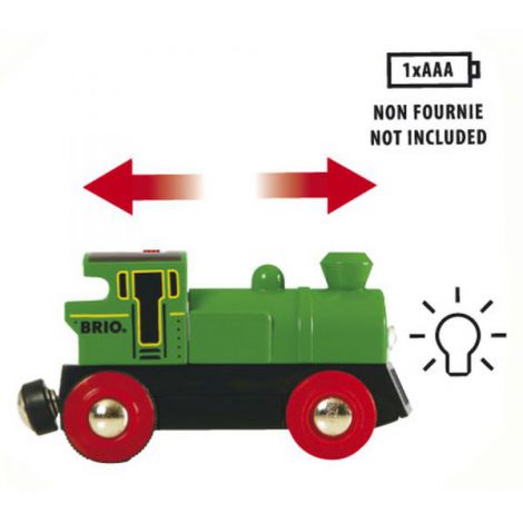 Locomotiva mica verde cu baterii 33595 Brio - poza 5