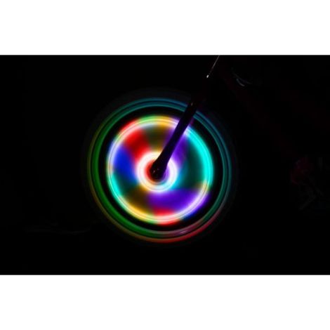 Lumini tubulare LED pentru roti bicicleta, SpinBrightz, multicolor - poza 4