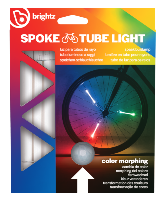 Lumini tubulare LED pentru roti bicicleta, SpinBrightz, multicolor