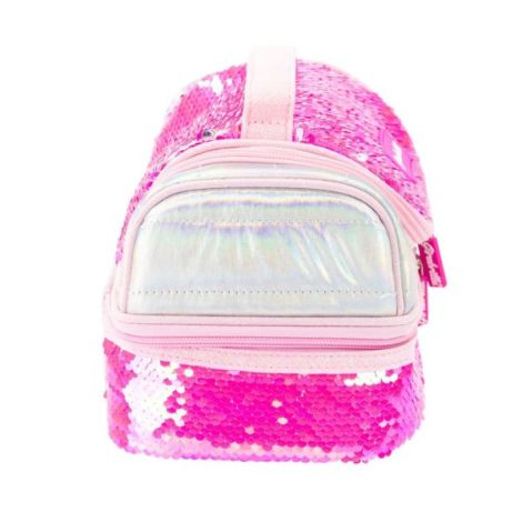 Lunch box Girabrilla , cutie termica matlasata cu paiete reversibile si interior impermeabil - poza 5
