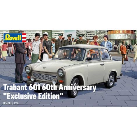 Macheta automobil Set aniversar 60 ani Trabant 601 Exclusive Edition Revell 1:24 - poza 3