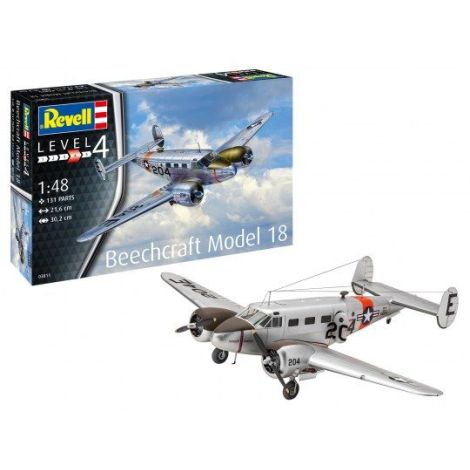 Macheta Avion Beechcraft Model 18 - Scara 1:48 - poza 1