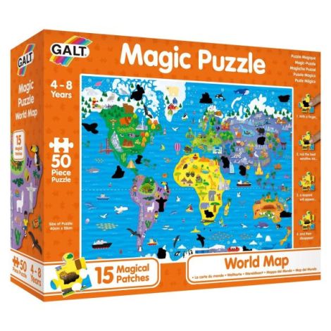 Magic puzzle - harta lumii ( 50 piese) - poza 1