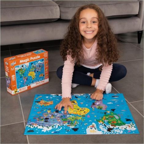 Magic puzzle - harta lumii ( 50 piese) - poza 3