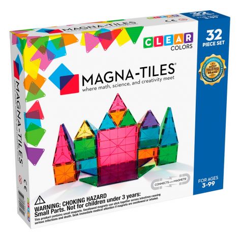 Magna-Tiles Clear Colors set magnetic (32 piese) - poza 1