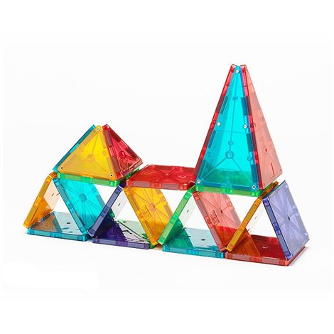 Magna-Tiles Clear Colors set magnetic (32 piese) - poza 3