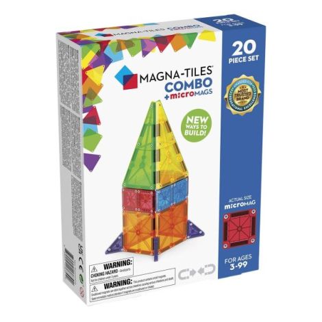 MAGNA-TILES Combo + microMAGS, 20 piese - poza 1