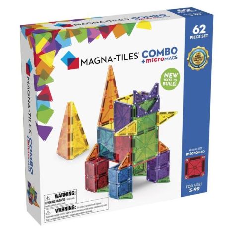 MAGNA-TILES Combo + microMAGS, 62 piese - poza 1
