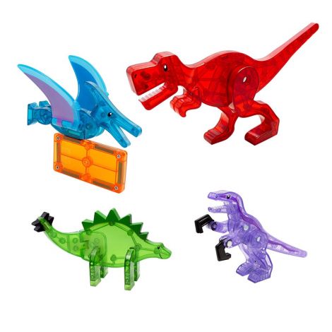 Magna Tiles Dino World, set magnetic 40 de piese - poza 5