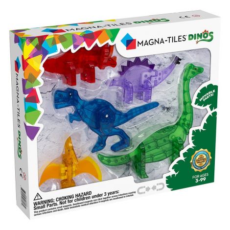 Magna Tiles Dinos, set 5 figurine magnetice - poza 1