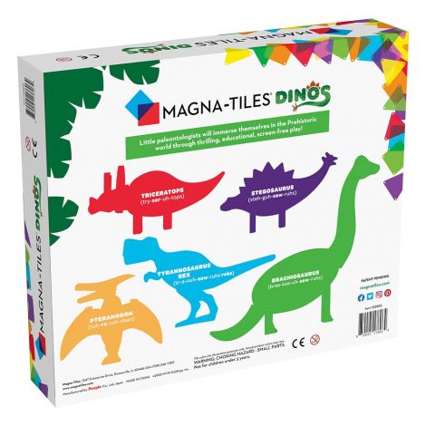 Magna Tiles Dinos, set 5 figurine magnetice - poza 2