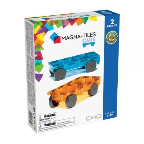 MAGNA-TILES Extensie, 2 masinute Albastru si Portocaliu - poza 1