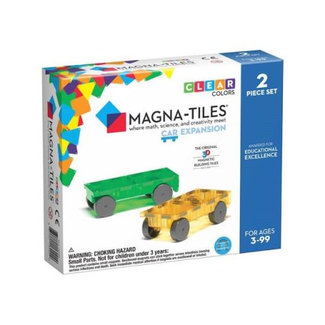 MAGNA-TILES Extensie, 2 masinute Galben si Verde - poza 1