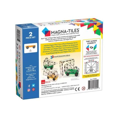 MAGNA-TILES Extensie, 2 masinute Galben si Verde - poza 4