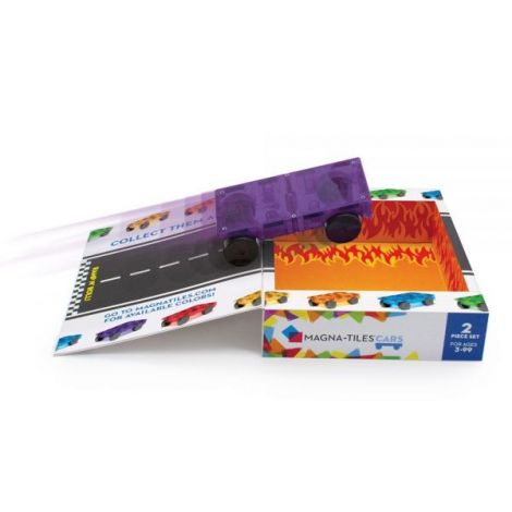 MAGNA-TILES Extensie, 2 masinute Mov si Rosu - poza 3