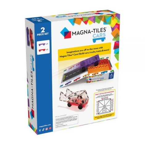 MAGNA-TILES Extensie, 2 masinute Mov si Rosu - poza 4