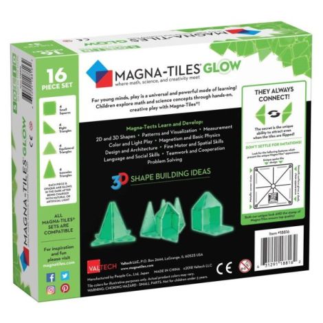 MAGNA-TILES Glow, set magnetic fosforescent - poza 4