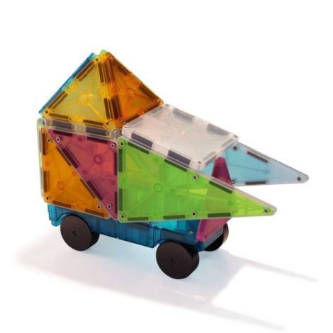 MAGNA-TILES Grand Prix, set magnetic 50 de piese cu masinute - poza 2