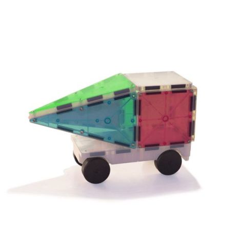 MAGNA-TILES Grand Prix, set magnetic 50 de piese cu masinute - poza 3
