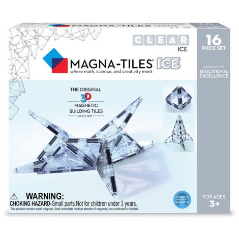 Magna-Tiles ICE Transparent – set magnetic (16 piese) - poza 1