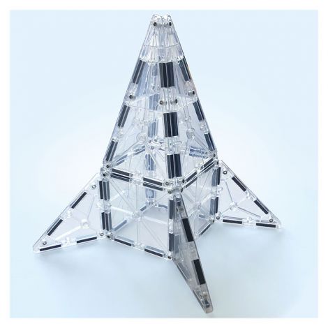 Magna-Tiles ICE Transparent – set magnetic (16 piese) - poza 2