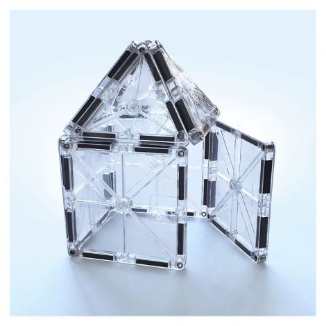 Magna-Tiles ICE Transparent – set magnetic (16 piese) - poza 3