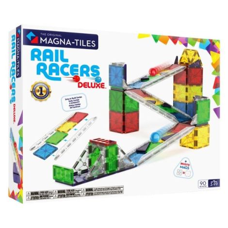 MAGNA-TILES Rail Racers Deluxe, 90 piese - poza 1
