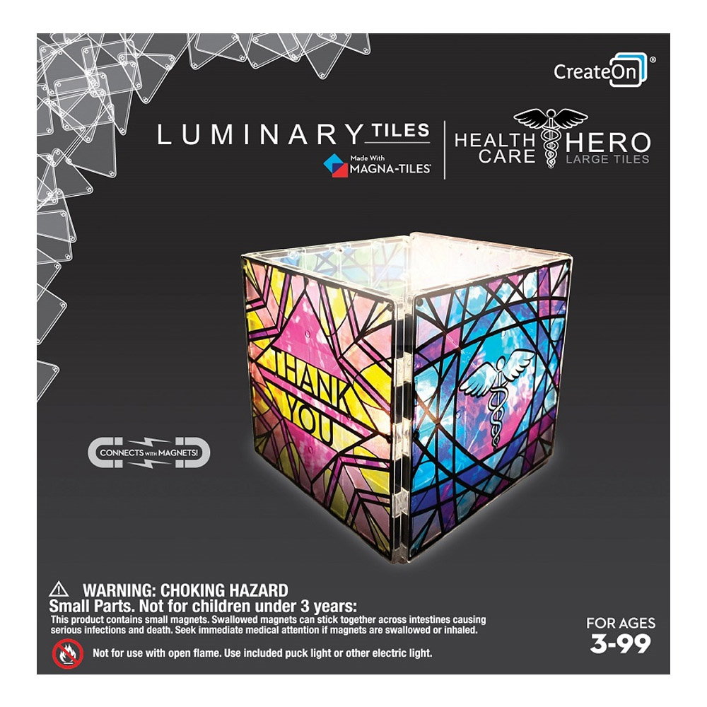 Magna-Tiles Structures, Luminary Heroes, vitralii mari multicolor