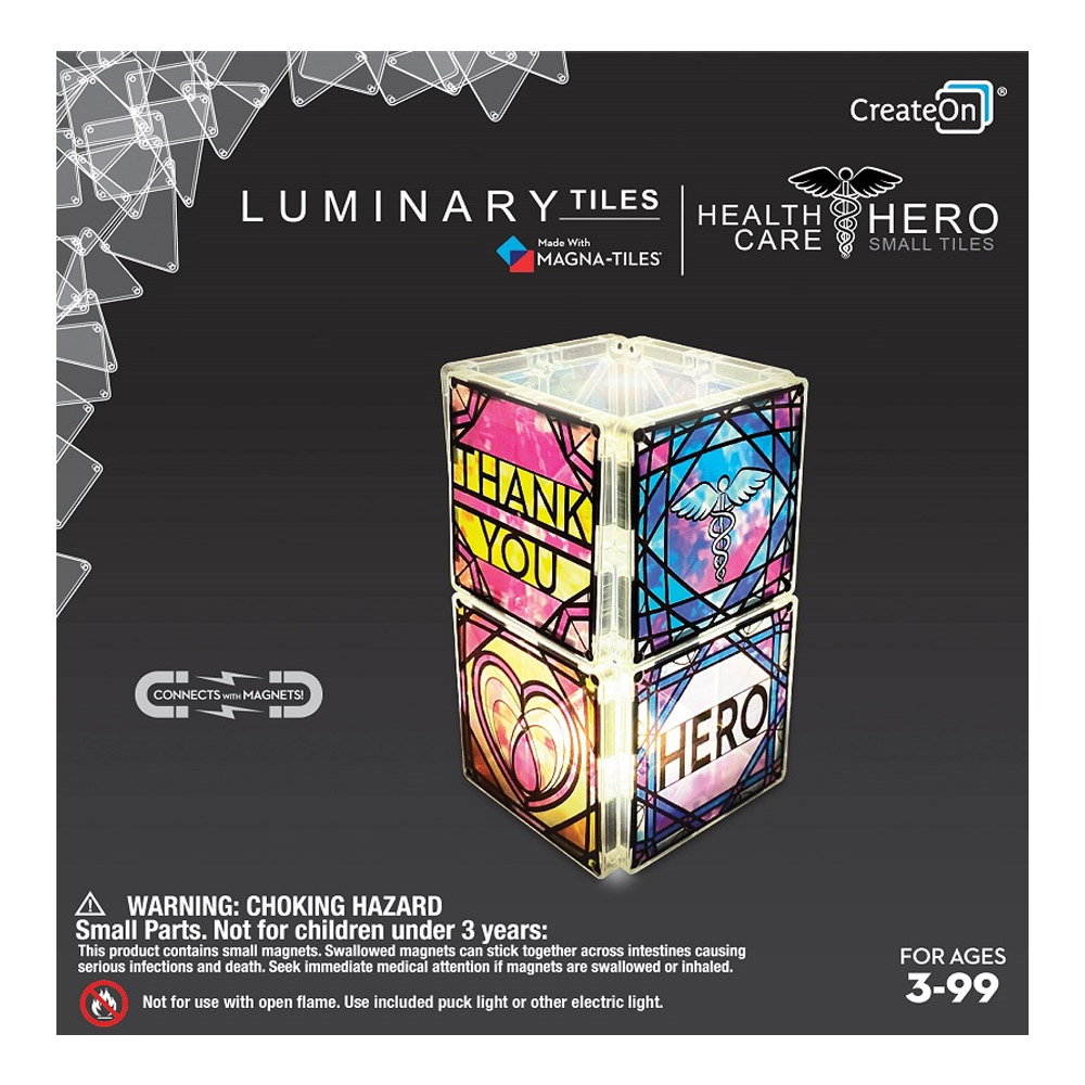 Magna-Tiles Structures, Luminary Heroes, vitralii mici multicolor