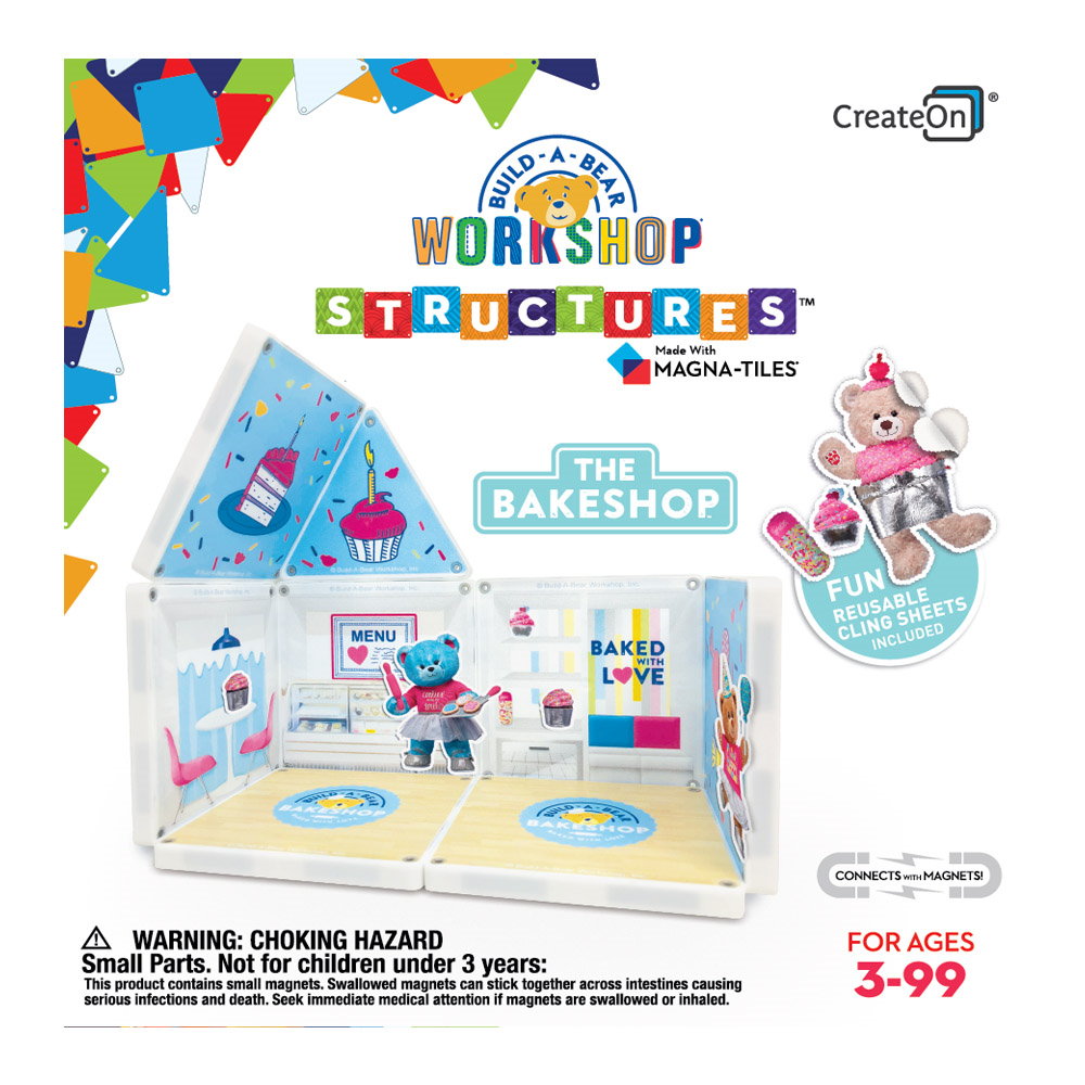 Magna-Tiles Structures, Patiseria, set cu autocolante multicolor