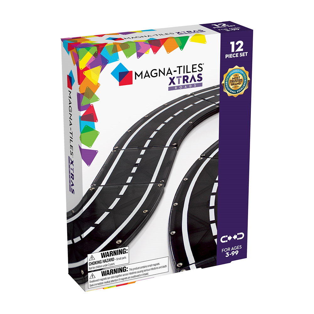 MAGNA-TILES XTRAS Roads, extensie 12 piese multicolor