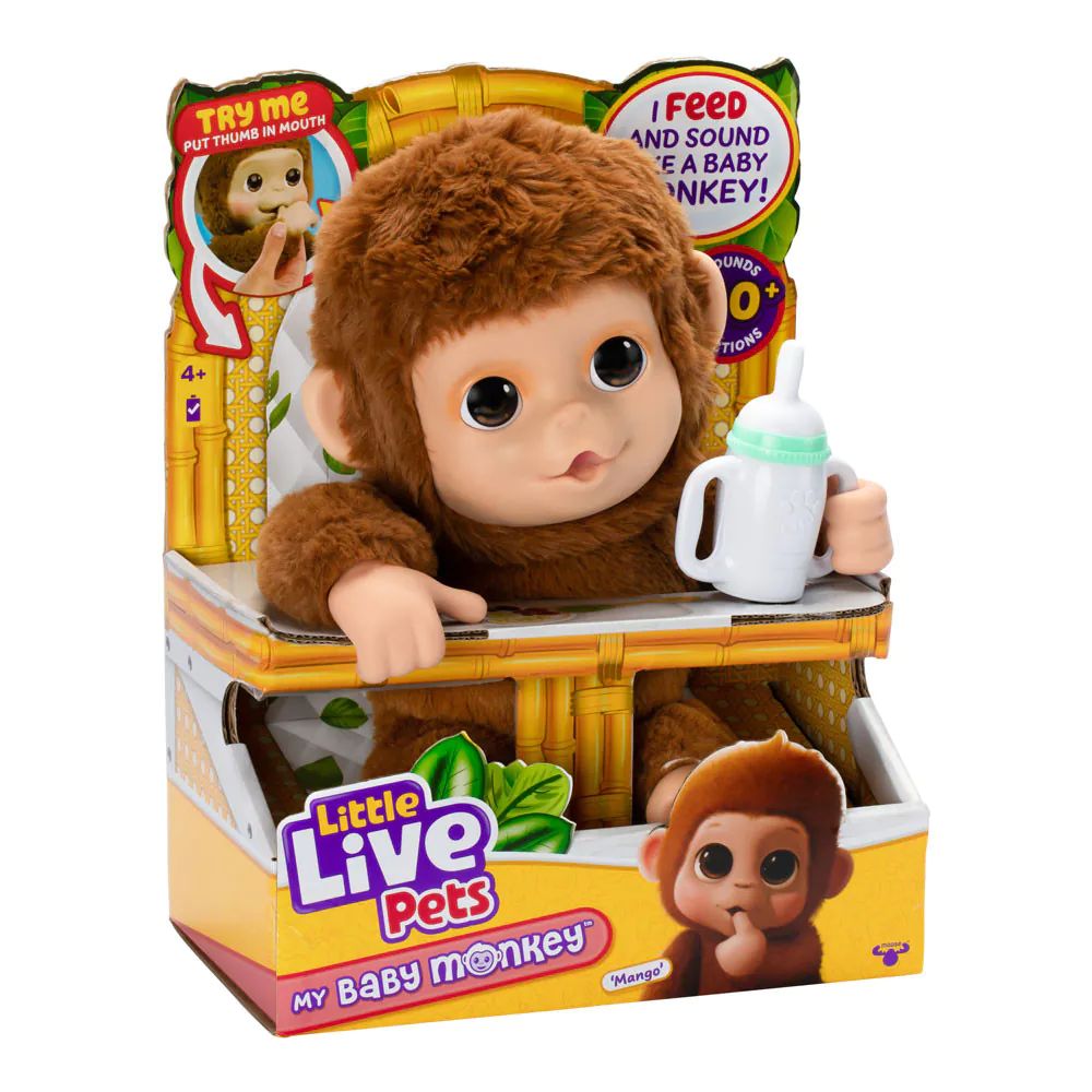 Maimuta interactiva Little Live Pets My Baby Monkey Mango - poza 2
