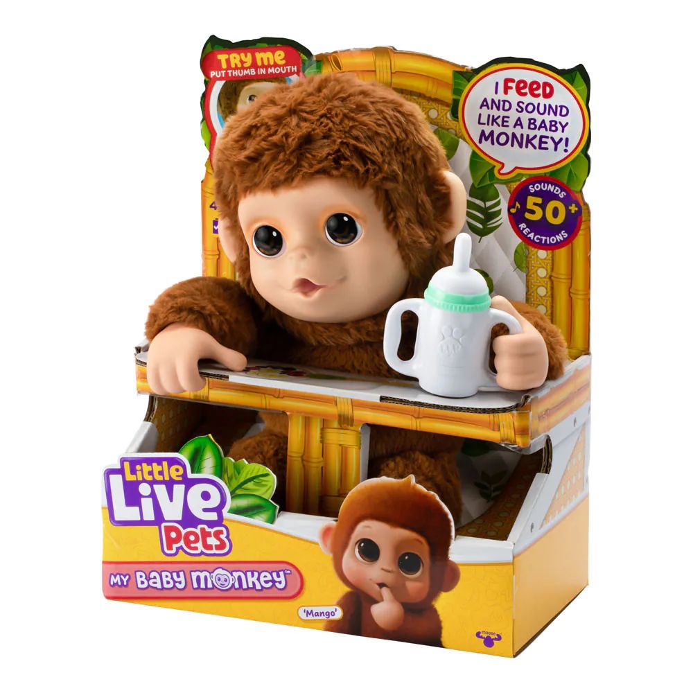 Maimuta interactiva Little Live Pets My Baby Monkey Mango - poza 3