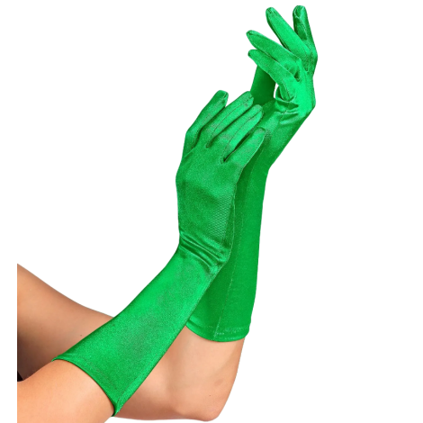 Manusi lycra satin verzi - poza 1