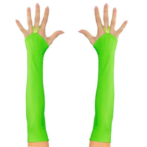 Manusi neon verde fara degete - poza 1