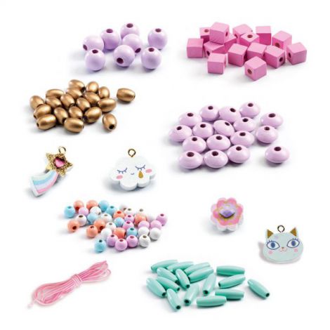 Margele curcubeu, Djeco beads Rainbow - poza 3