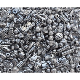 Margele din plastic cu aspect metalic - poza 2
