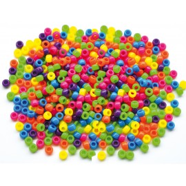 Margele din plastic culori de baza neon - poza 1