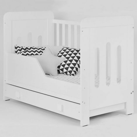 Margine de siguranta pentru patut din lemn Hubners 120x28 cm alb - poza 2