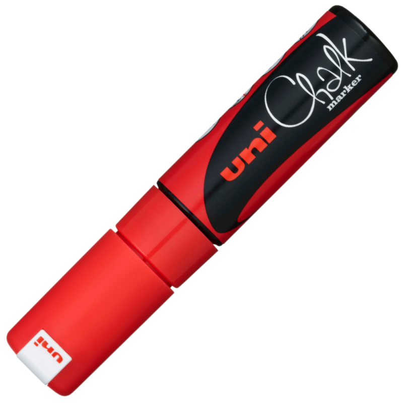 Marker creta lichida cu varf tesit,rosu fosforescent,8 mm