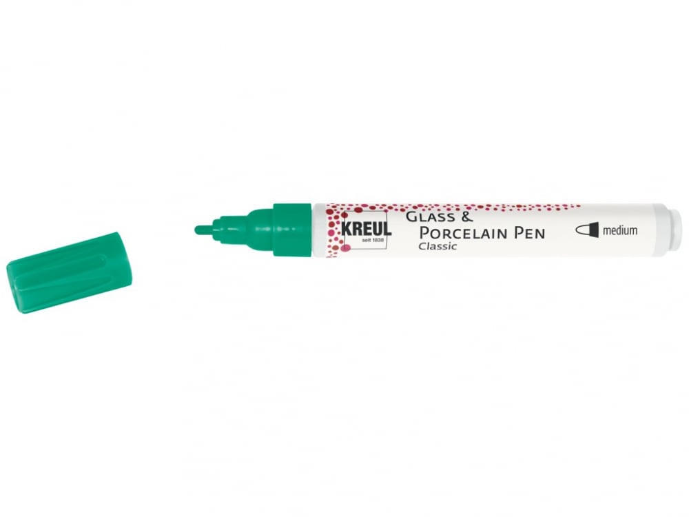 Marker Kreul Classic Medium pentru sticla si portelan, varf mediu 2-4 mm,16 culori