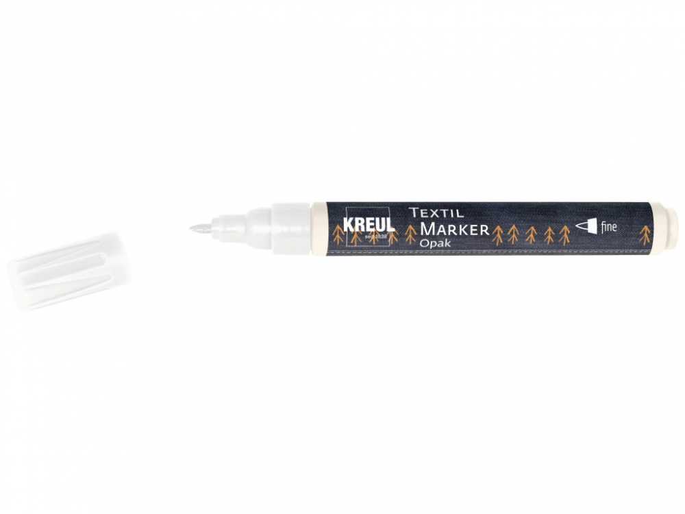Marker Opak Kreul pentru textile, varf fin 1-2 mm, 2 culori