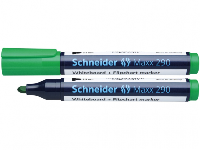 Marker pentru whiteboard cu varf rotund,model Schneider Maxx 290,8 culori