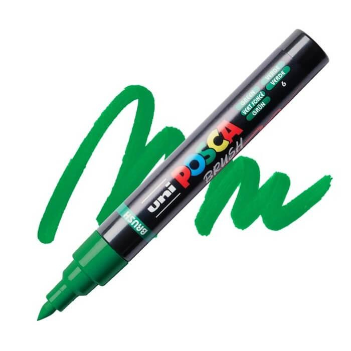 Marker Posca cu varf tip pensula PC-5BR 1-4mm,16 culori