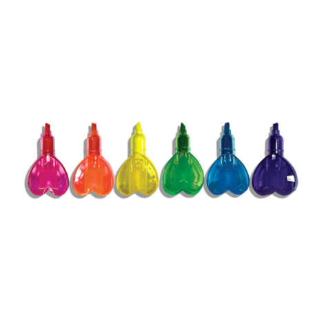 Markere intercalabile Inimioare - set 6 culori neon - Heart - poza 5
