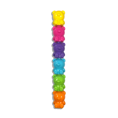 Markere intercalabile Ursuleti - set 5 culori neon - Bear Besties - poza 3