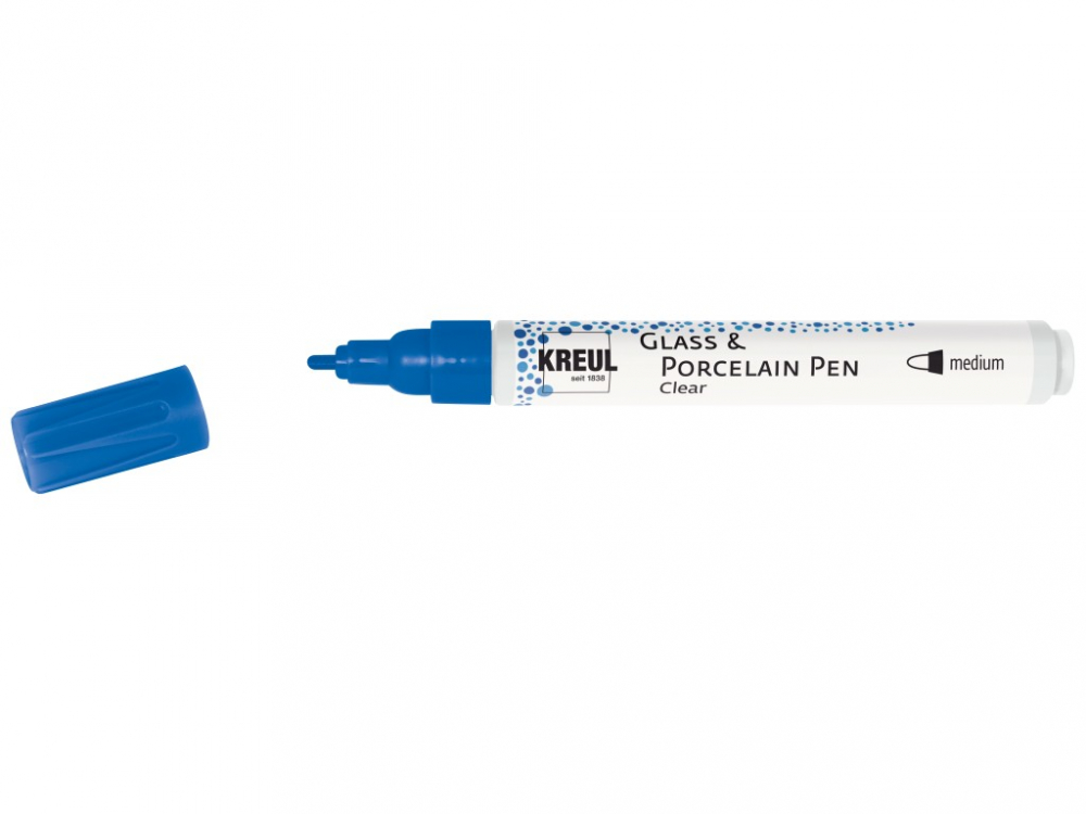 Markere Kreul Clear pentru sticla si portelan, varf mediu 2-4 mm,diverse culori